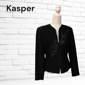 Kasper & Co Black Embroidered Floral blazer/jacket